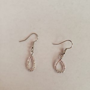 Pink loop earring
