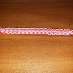 8" Paracord Bracelet, Pink 1
