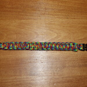 8" Paracord Bracelet, Rainbow